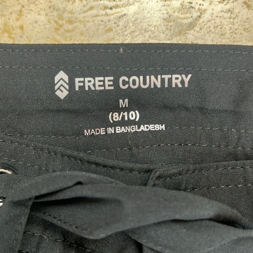 Free Country black beach 2 boardwalk Bermuda shorts size medium - Picture 2 of 9